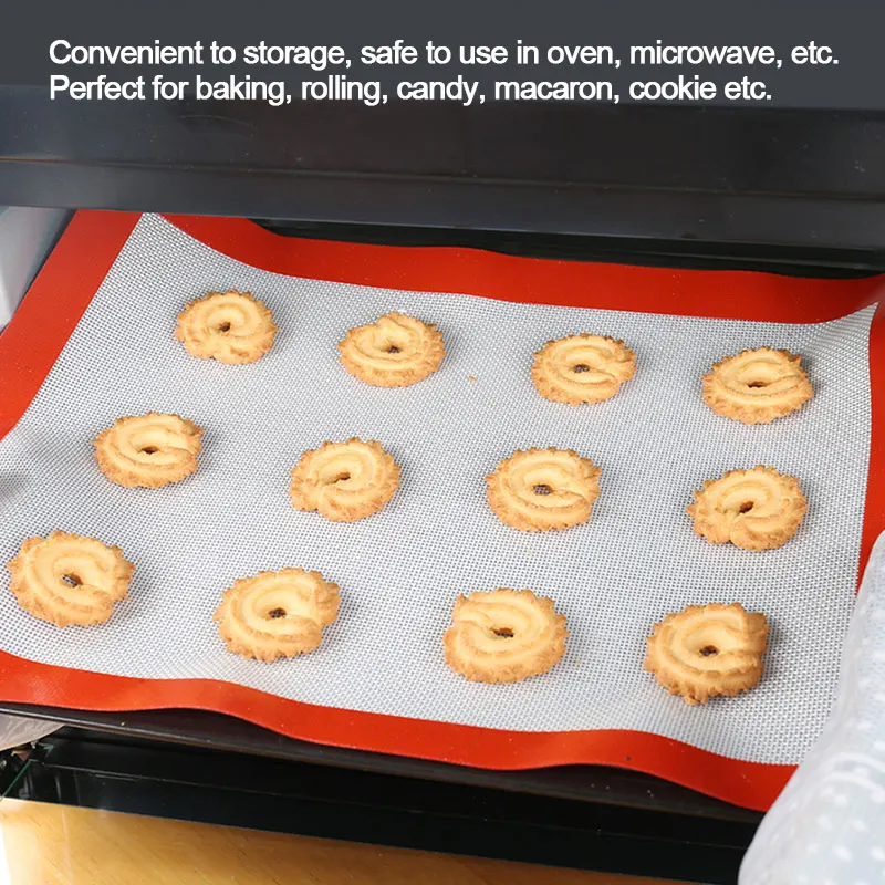 Перфорированный силиконовый коврик для выпечки термостойкий теста макарун