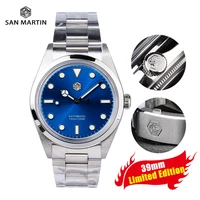 san martin explorer limited edition watch 39mm sn020 sunburst blue black yn55 movement bgw9 automatic mechanical diver watch men