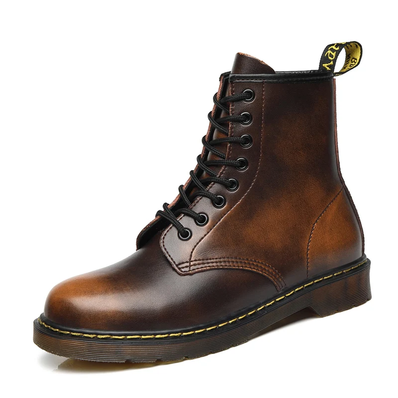 Мужские Роскошные Ботинки Martin модные дизайнерские зимние ботинки из натуральной