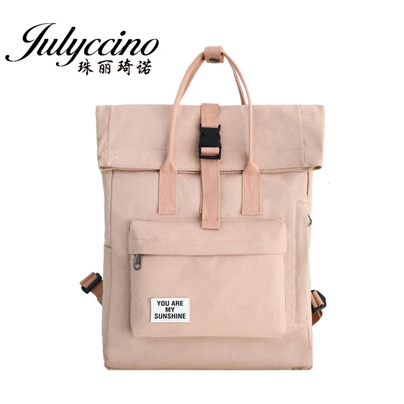 

JULYCCINO высококачественный хлопчатобумажный холщовый рюкзак, Корейская Женская Студенческая сумка, рюкзаки для девочек-подростков, портатив...