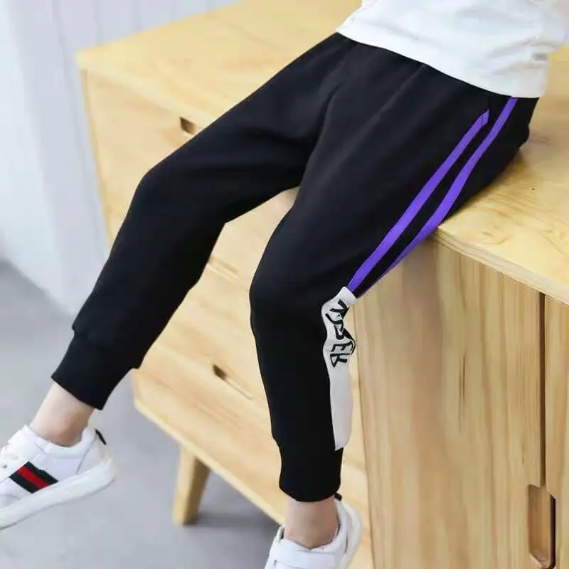 Легкие спортивные брюки для мальчиков штаны детей повседневная одежда