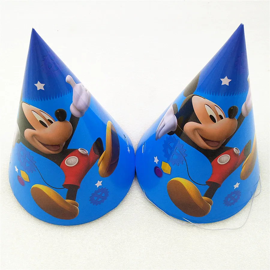 6 шт 20*14 5 см Микки Маус бумажная шапка Корона мультфильм тема детская вечеринка