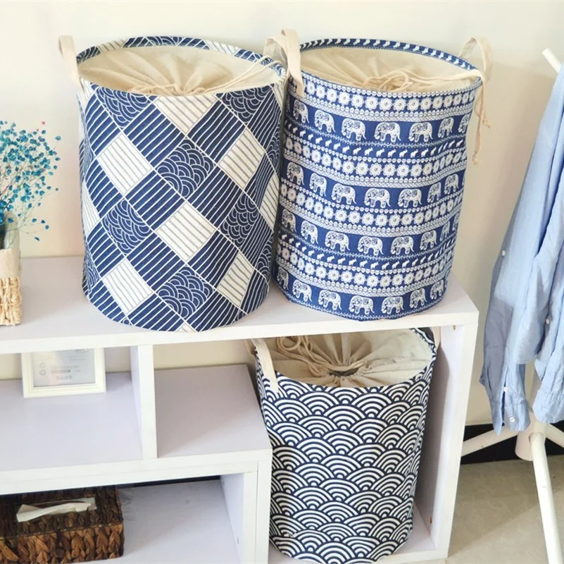 

33*41,5 см хлопковое ведро для хранения с ручкой, складная сумка для сортировки одежды, стандартная Пыленепроницаемая корзина для грязной одеж...