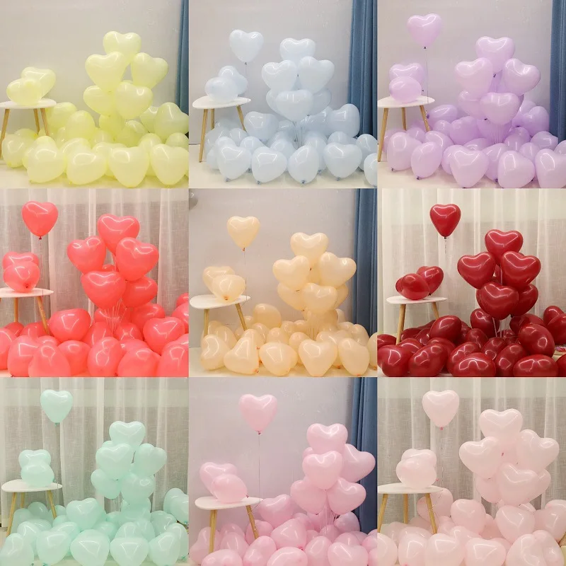 

100pcs Valentines Day Heart Balloons Love Wedding Party Decoration Scene Layout Home Party Supply 10inch