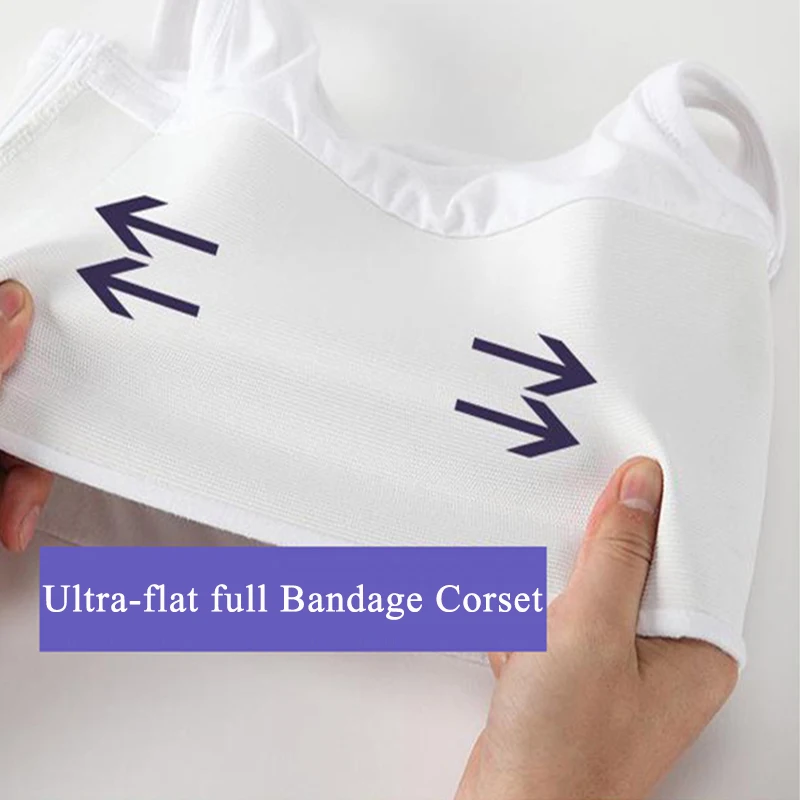 Les Sport Bra Top Chest Binder Superelastic Bandage Strengthen Body