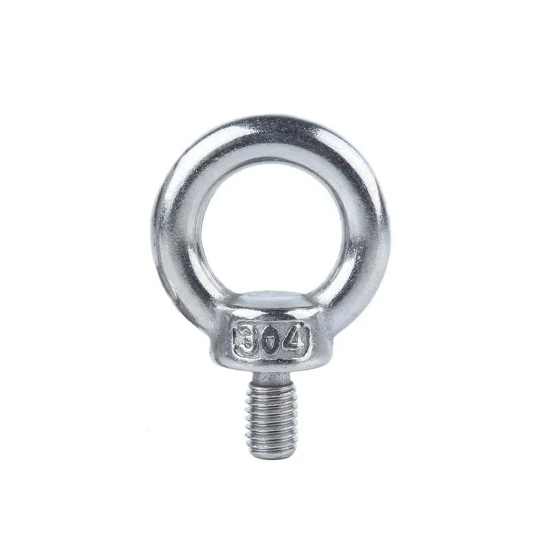 

1pc Galvanized National Standard Eyebolts 304 Eye Hole Extended Screw Lifting Screws Ring Loop Steel Ring Marine I2L6
