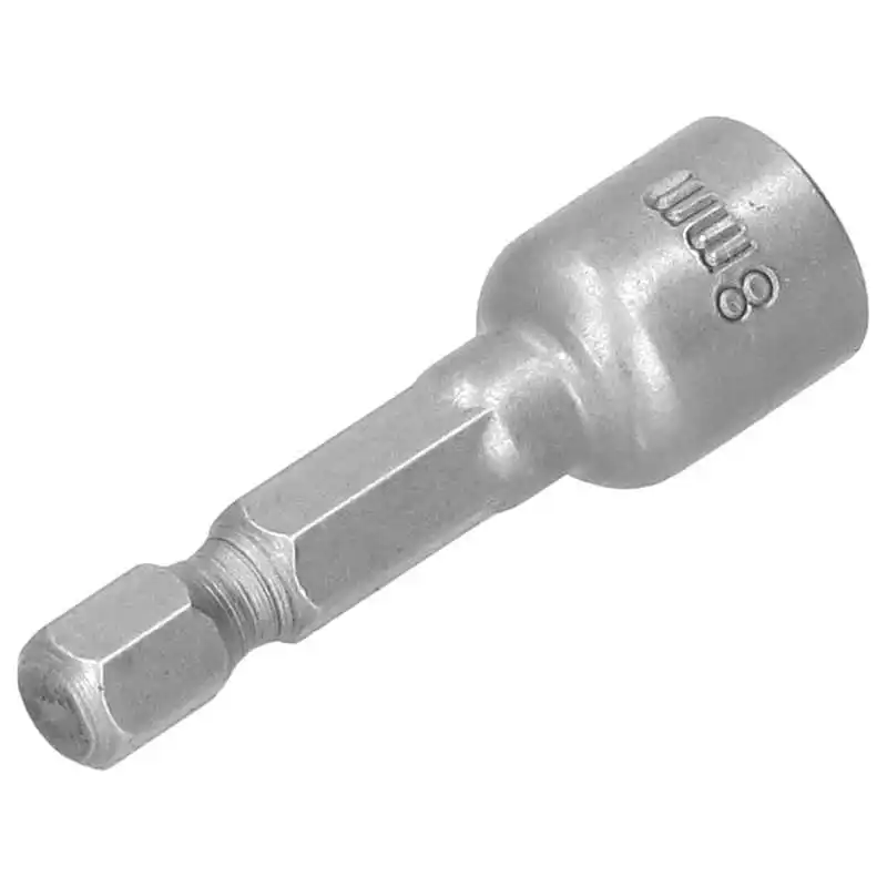 

10Pcs Hex Socket Chrome Vanadium Steel Strong Magnetic Nut Electric Drill Screwdriver Bit 45x8mm