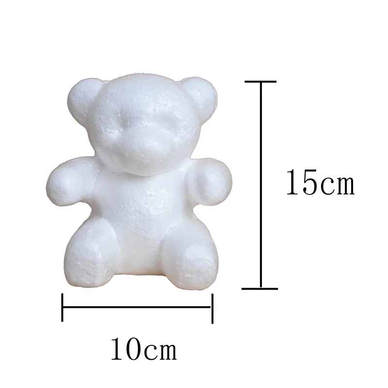 15X10CM День Святого Валентина украшения для вечеринки сделанные своими руками полистирол Плесень Медведь Кролик Собака пластик цветок Свадебные украшения принадлежности подарки ручной работы - Цвет: 15X10CM