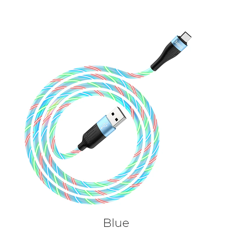 Blue НОСО 2.4A цинковый сплав 90 градусов Micro USB кабель для Samsung Xiaomi Huawei быстрая зарядка Зарядка и Передача Данных Провод для Android телефонов Микро ЮСБ для Самсунга Сяоми Андроид кабель Хоко - Цвет: Blue