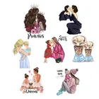 Мама Daugter любовь приклеивающиеся утюгом нашивки для одежды передачи тепла Напечатанная футболка Термальность наклейка на одежда моющиеся аппликация