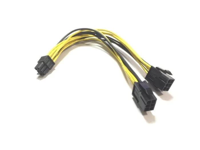 Видеокарта PCI-E 16AWG/18AWG двойная 6-контактная гнездовая и Штекерная Y-образная VGA 2*6