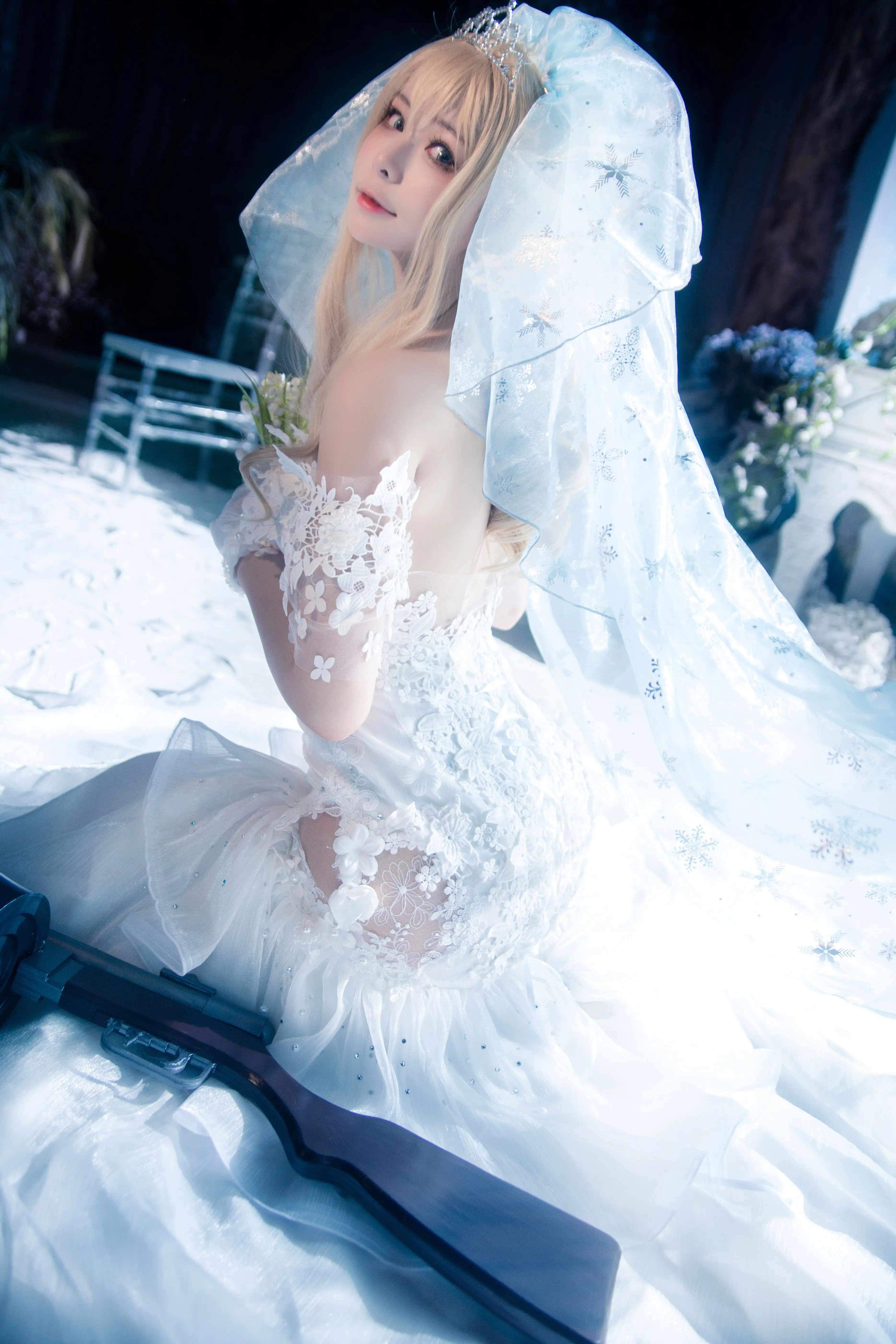 [Индивидуальное изготовление] искусственное свадебное платье с цветочным