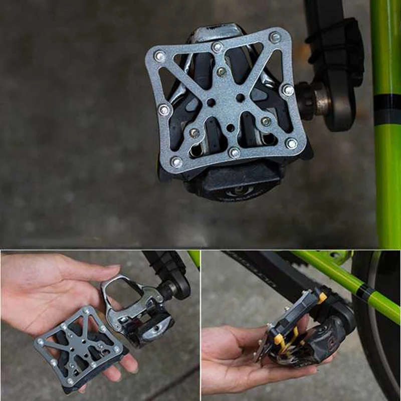 Велосипедные педали адаптер платформа из алюминиевого сплава для Shimano выглядят