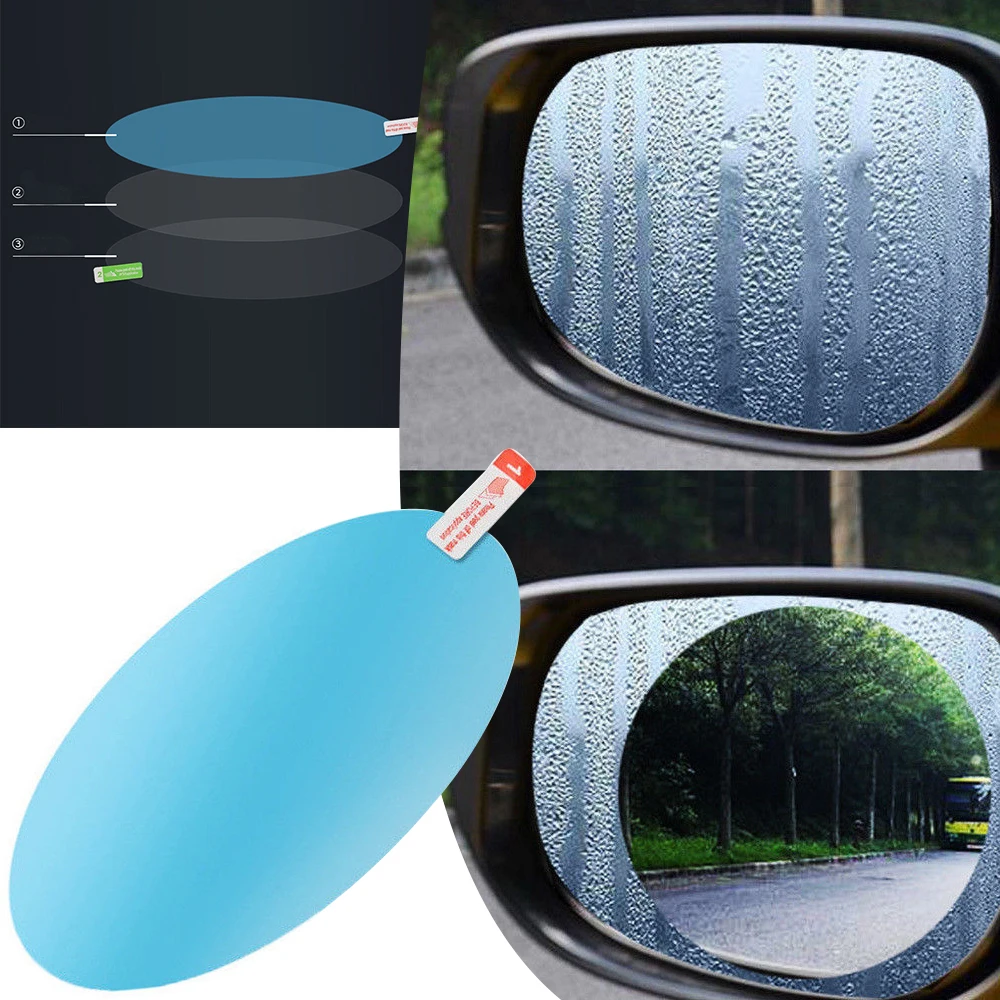 Универсальная 2 шт. 100*100 мм ПЭТ + нано покрытие автомобиля анти вода туман пленка