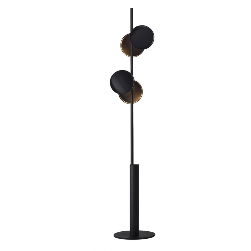 Современная черная/Золотая Роскошная светодиодный напольная лампа железная