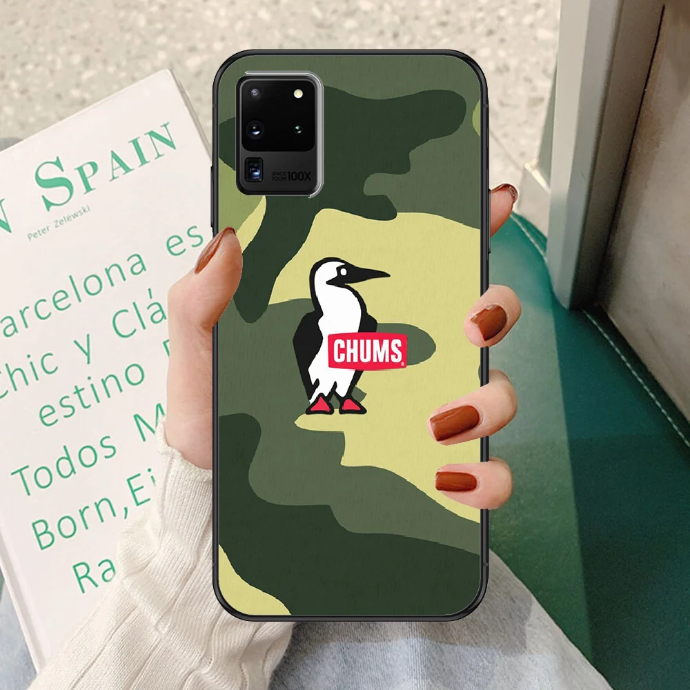 

Fashion Trend CHUMS Sport Brand Phone case For Samsung Galaxy Note 4 8 9 10 20 S8 S9 S10 S10E S20 Plus UITRA Ultra black