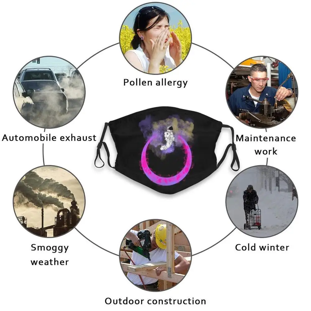 

Space Journey. Print Reusable Mask Pm2.5 Filter Trendy Mouth Face Mask For Child Adult Mandala Bubbles Trippy Psychedelic Edm