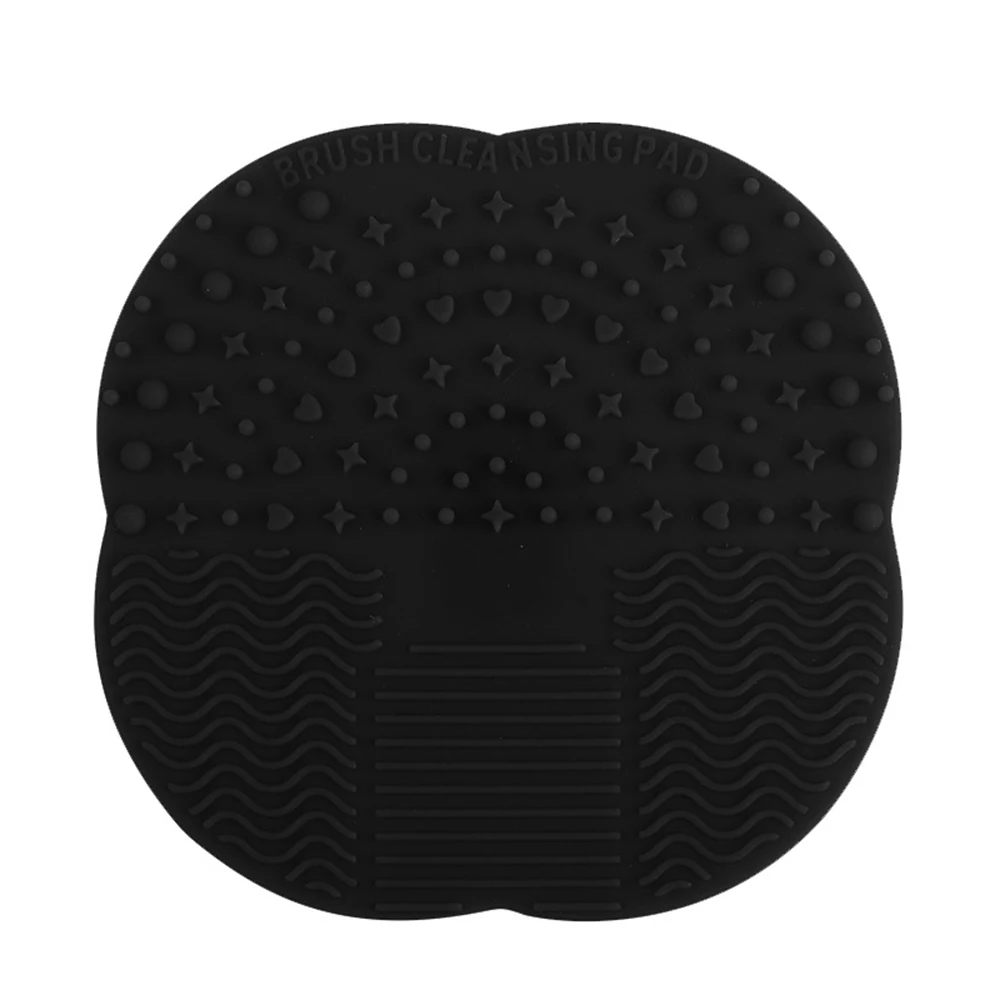black 1 шт. Силиконовые кисти для макияжа коврик для очистки макияжа моющая щетка чистящий коврик косметические кисти силикагель скруббер доска - Цвет: black