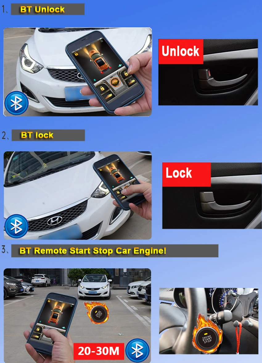 Cardot мобильный телефон управления автомобиля зажигания кнопка дистанционного