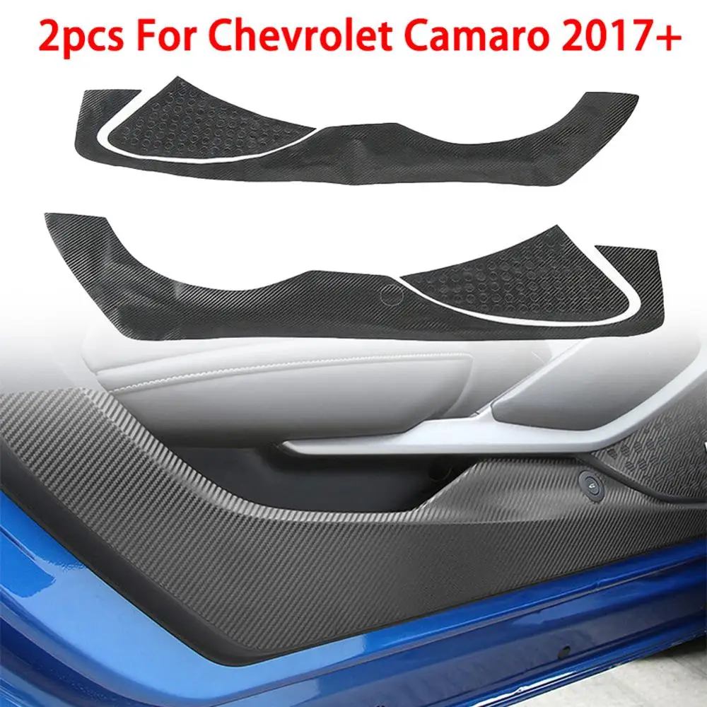 2 шт. углеволоконная дверная антиударная наклейка отделка декор для Chevrolet Camaro 2017 +