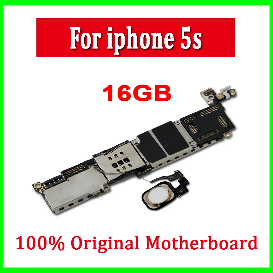 100% разблокированная материнская плата для iPhone 5S с сенсорным идентификатором 16 ГБ