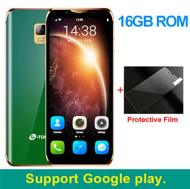i10S 16GB Green Мини-смартфон K-Touch i10, четырехъядерный, 3 ГБ, 64 ГБ, 3,46 дюймов, 6D, изогнутое стекло, экран, Android 8,1, Face ID, wifi, маленький смартфон 4G - Цвет: i10S 16GB Green