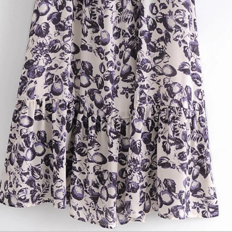 

2021 Women Vintage Squar Collar Floral Print Casual Mini Dress Chic Female Puff Sleeve Pleats Party Vestido