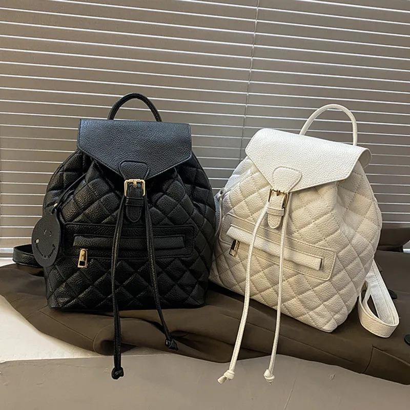 

Fashion Designer Leather PU laptop Backpack Women Black Travel School Bags 2021 New Mochila Feminina Female Backpacks For Women