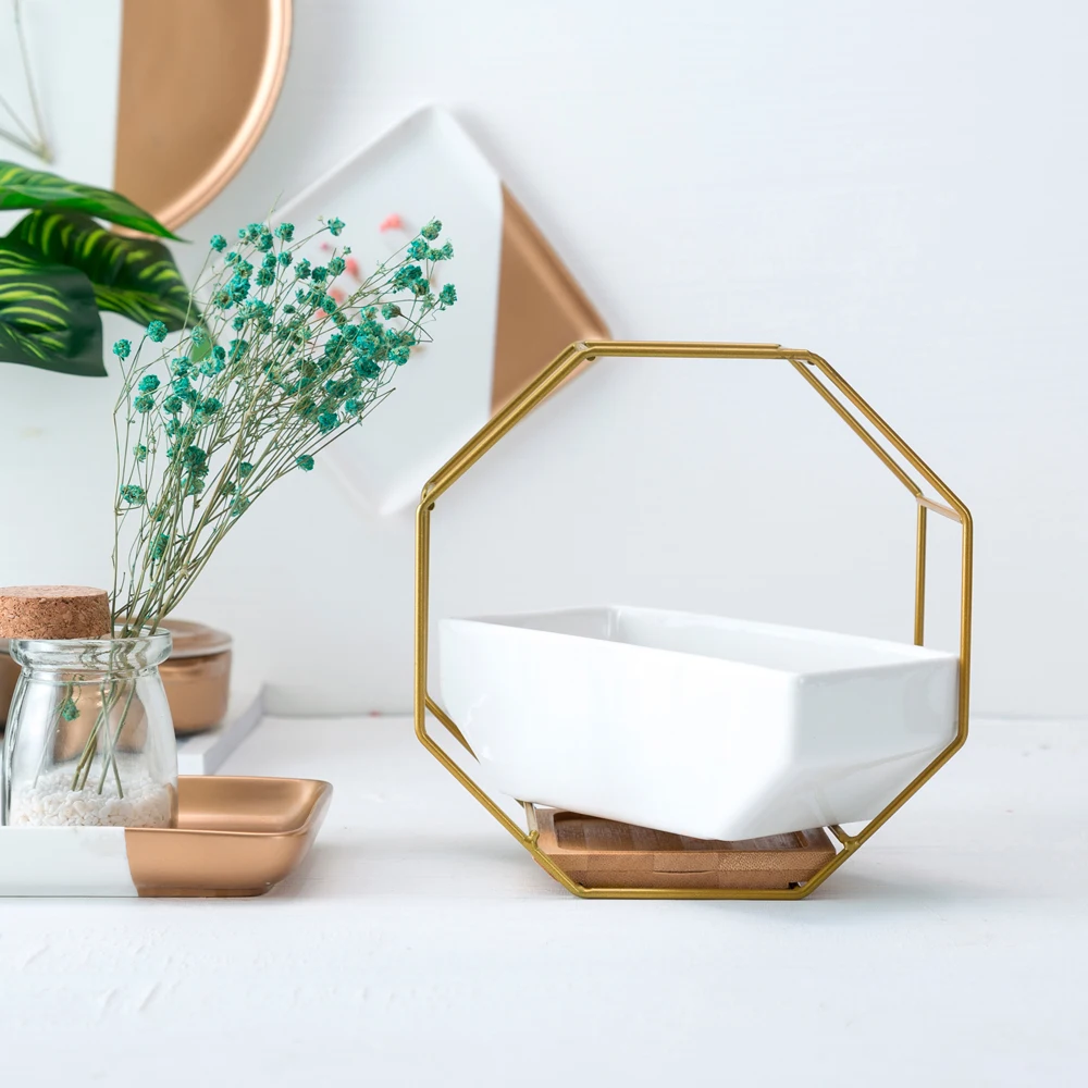 Настенный Настольный плантатор черный золотой подвесной Плантатор суккулентные