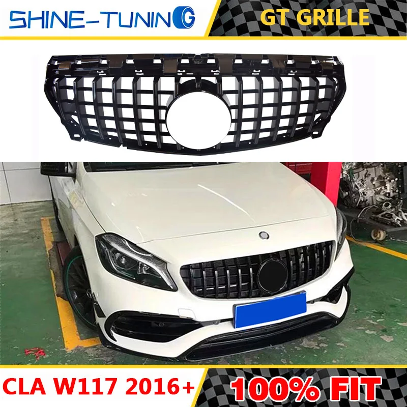 Подходит для класса CLA W117 AMG GTR GT R решетка радиатора CLA200 CLA220 CLA260 CLA45 2013-15 2016 + без