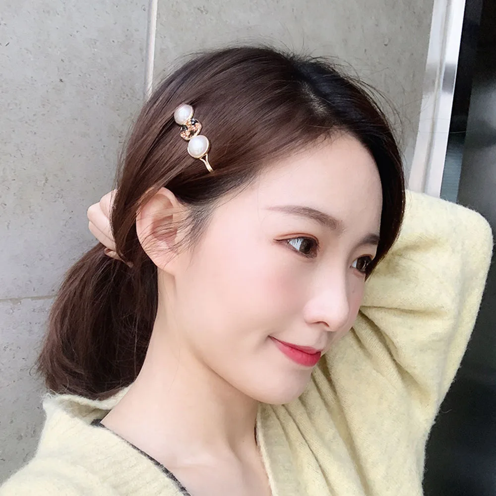 1 шт. Модный корейский стиль сверла жемчужина неправильная ацетат челка клип