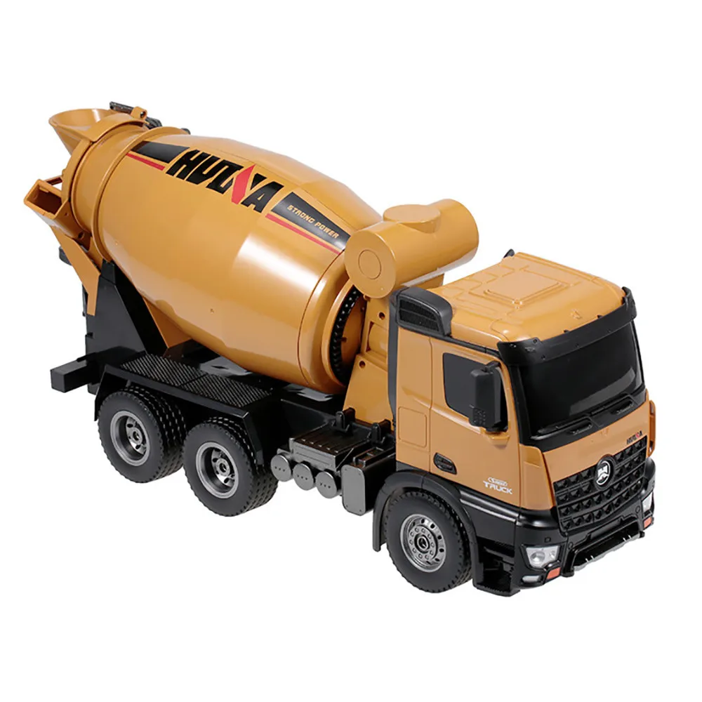 Huina 1574 1:14 RC Truck Alloy Remote Control Mixer Truck RC Concrete Engineering Car Light Construction Vehicle Toys For Kid enlarge