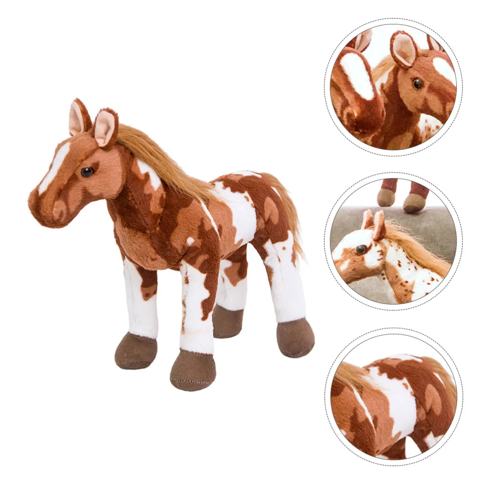 

1pc Horse Plush Doll Horse Modeling Stuffed Gift Animal Doll Gift
