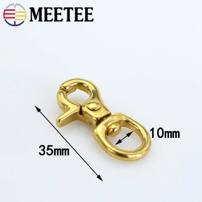 2/4 шт. 10 мм Металлические пряжки из твердой латуни ошейник и сумка для собак