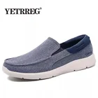 Кеды мужские с вулканизированной подошвой, брендовые дышащие мягкие холщовые туфли без шнуровки, Повседневная Удобная обувь на плоской подошве, лето