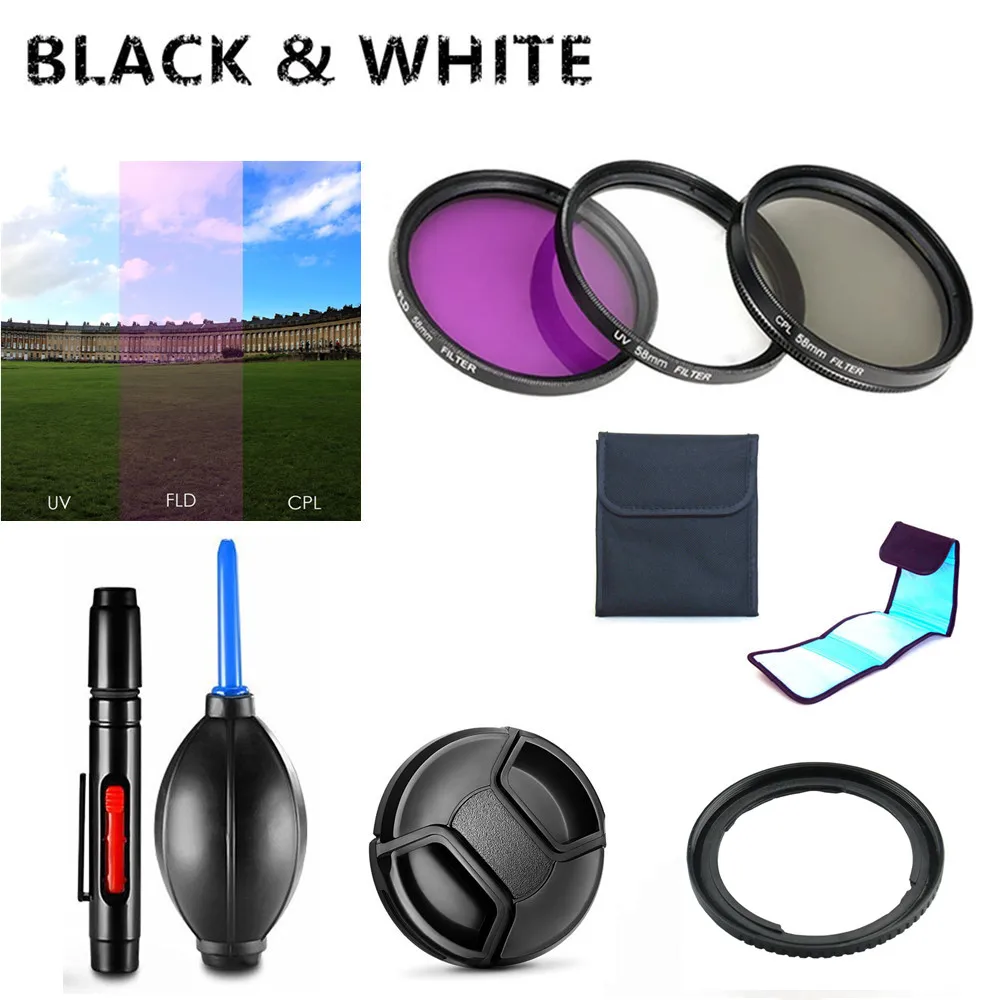 УФ FLD CPL фильтр/переходное кольцо/крышка/ручка для очистки/воздуходувка камеры Canon