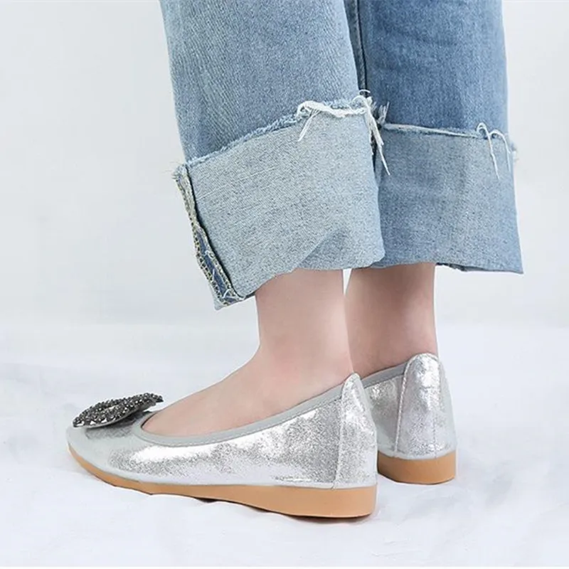 Женские балетки на плоской подошве со стразами comagic мягкие свадебные туфли