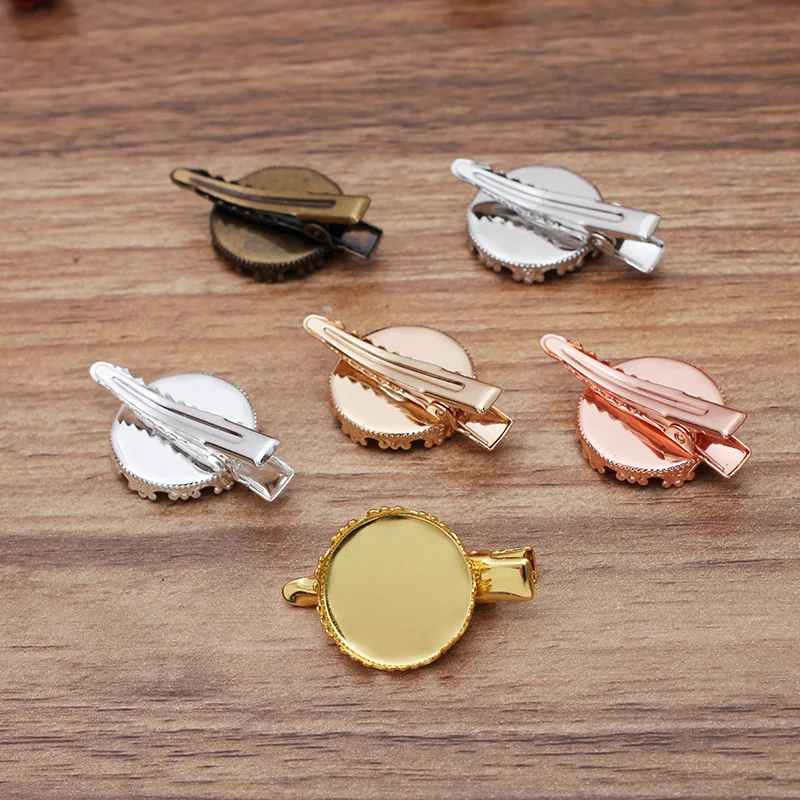 Круглая Корона 20 мм гнездо шпильки для волос полимерные заготовки под кабошон