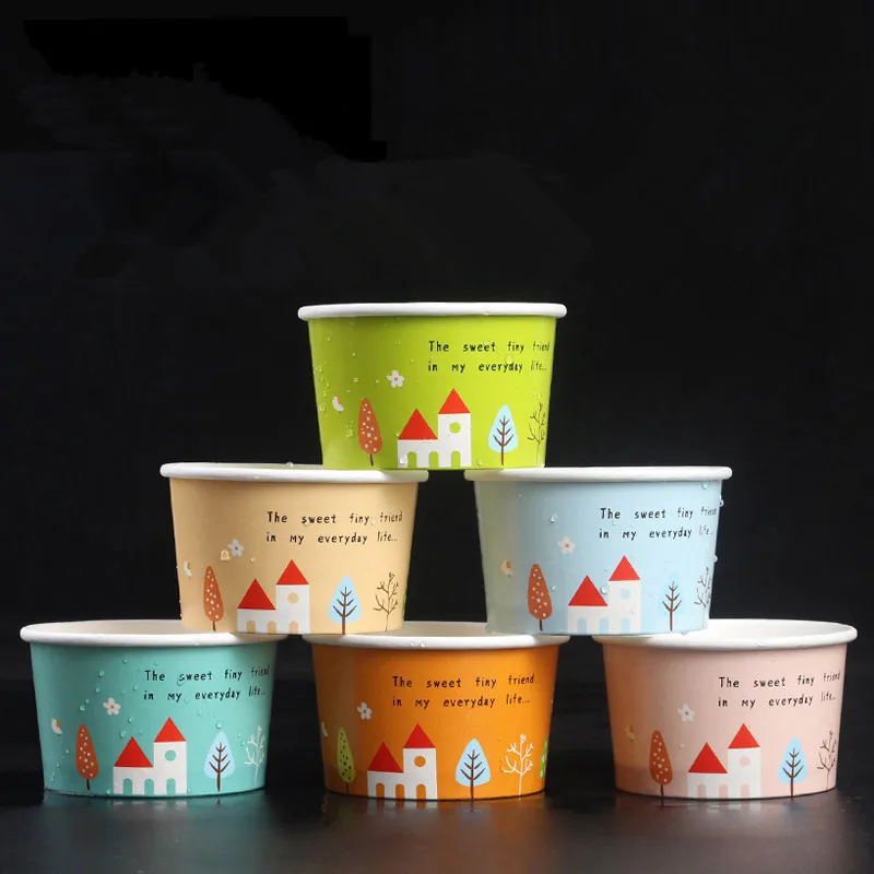 100 шт высокое качество одноразовые стаканы для мороженого детский день рождения