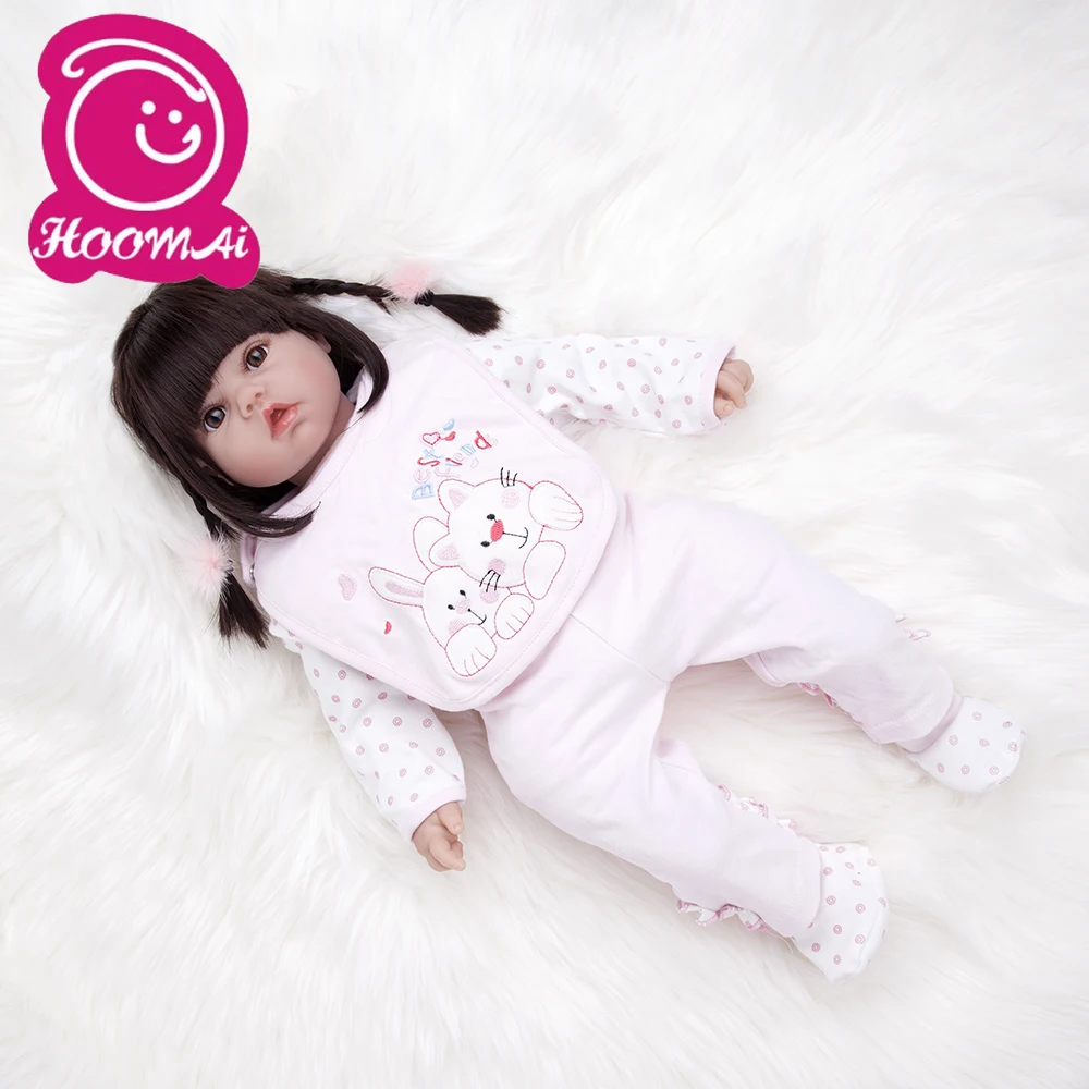 

55cm 22" Reborn Baby Doll Dolls Lifelike Soft Silicone Real Gentle Touch Toys Gifts for Children Silicone Doll Toys for Girls
