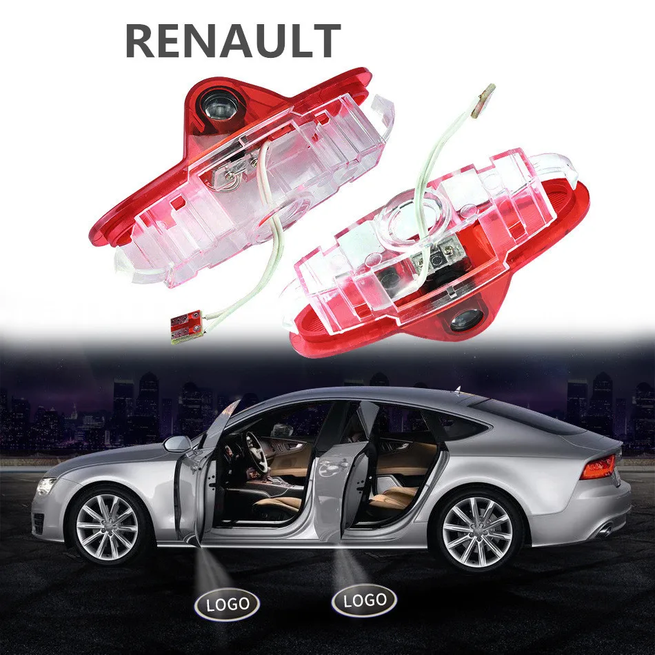 2 шт. светодиодный Автомобильный Дверной фонарь для Renault Magane Laguna Latitude Talisman