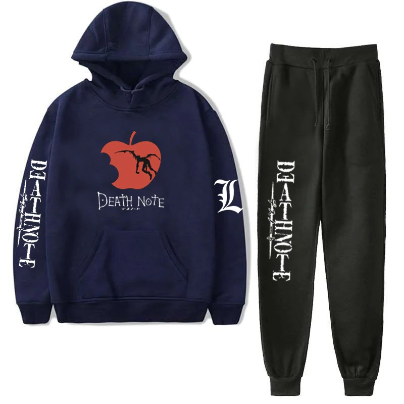 

Death Note Sweatshirt Tracksuit Trousers Boys Autumn Coats Girls Hoodie Set Men Clothes Women Fashion Hoodies and Pants Suits