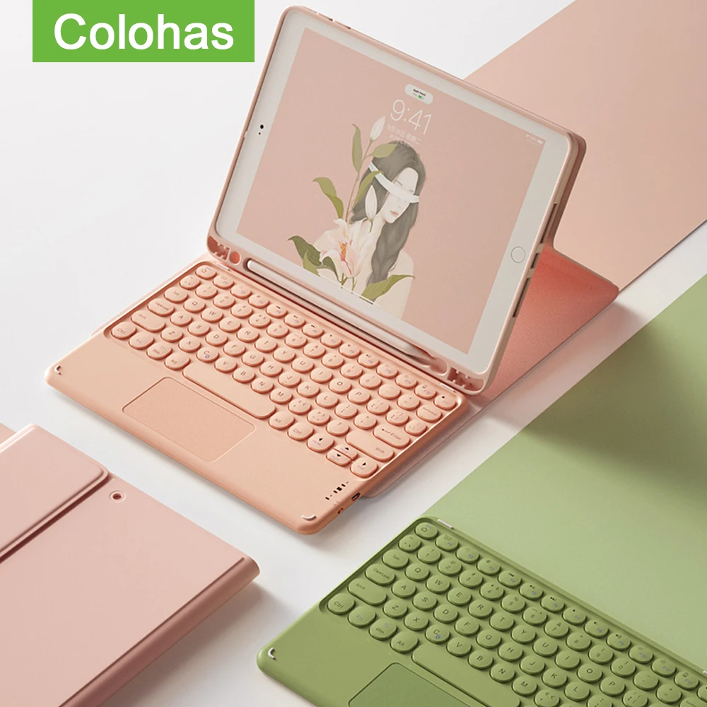 Mini Bluetooth-compatible iPad Keyboard Case Cover For iPad Pro 202112.9 Wireless Keyboard Mouse For iPad Air 4 8th Generation