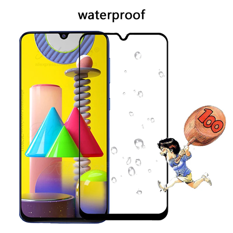 Full Cover Tempered Glass For Samsung Galaxy M31 2020 M315F Screen Protector M 31 6.4" safety Protective Film 9h | Мобильные