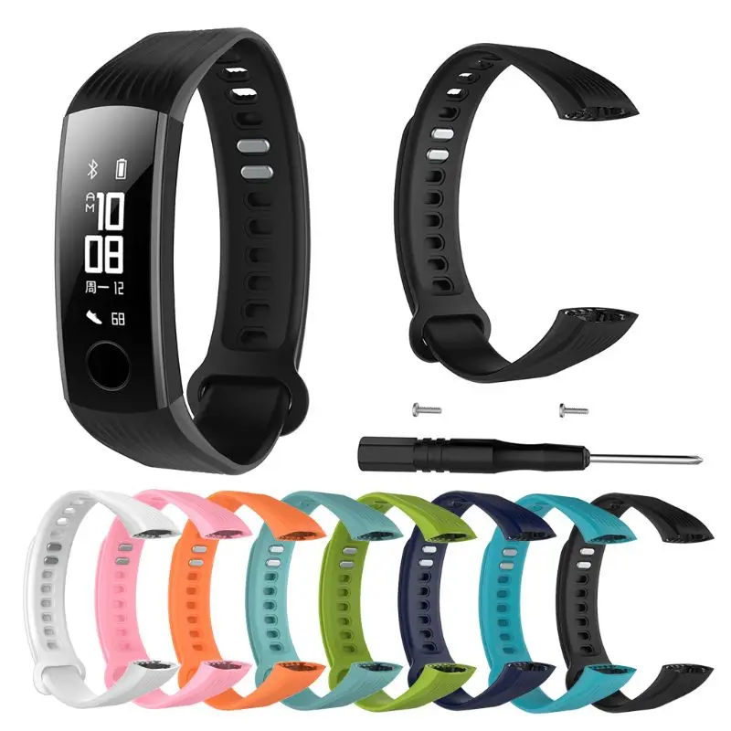 

W3JB Sports Silicone Bracelet Strap Wristband For Huawei Honor 3 Smart Watch Band