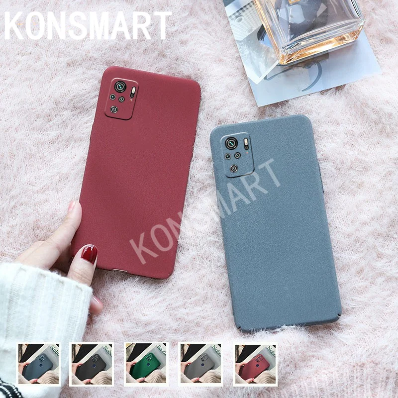 

KONSMART For Xiaomi Redmi Note10 2021 Case Redmi Note 10S Skin Feel Silicone Cover Redmi Note 10 Pro Soft Matte Phone Cases