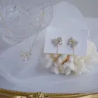 Xinbada модные ювелирные изделия с микро-инкрустированными цирконами полые серьги-бабочки ожерелье для женщин Сияющий праздничный набор ювелирных изделий