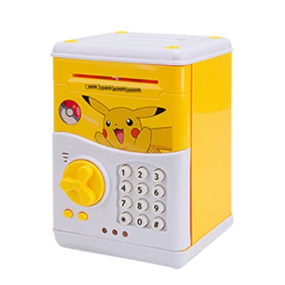 pikachuB Большая копилка Сейф Банкомат банка Копилка музыкальная Копилка Электронная Копилка бумага для кошки монета денег Банк - Цвет: pikachuB