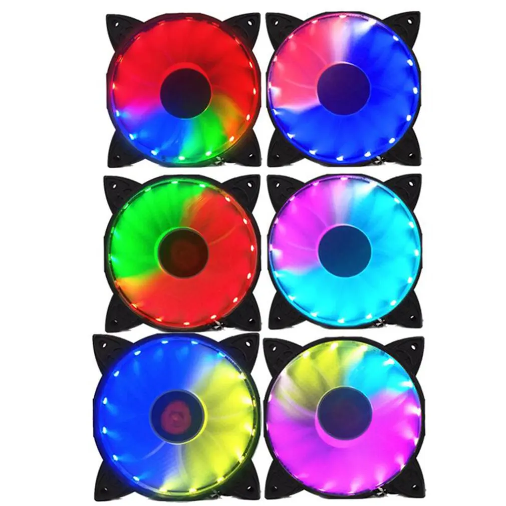 12 см Процессор Вентилятор Cooler RGB настроить светодиодный 12V 6Pin тихий ИК пульт