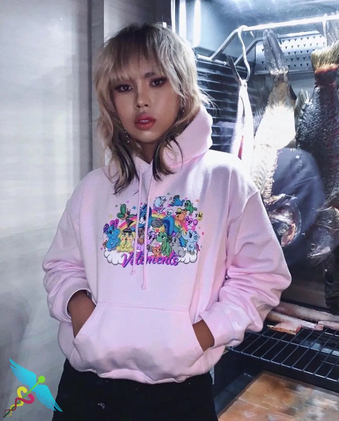 

Vetements Unicorn Blue HoodieAutumn Winter Men Women High Quality Cotton Casual Sweatshirt Knitted Logo Vtm Pink Hoodies Hooded